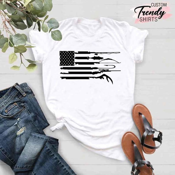 Fishing American Flag Shirt, Fishing Dad Shirt, Fisherman Gift,Men Hunting Shirts,Men Patriotic Shirt,American Hunter Shirt,Fishing Flag Tee TSHIRT All Size S-5XL