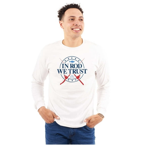 Fishing American Pride Fisherman Joke Long Sleeve TShirt Men Women Brisco Brands L
