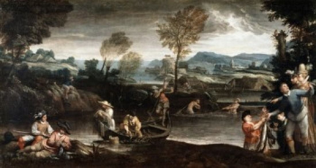 Fishing Annibale Carracci (1560-1609 Italian) Musee du Louvre Paris France Canvas Art - Annibale Carracci (24 x 36)