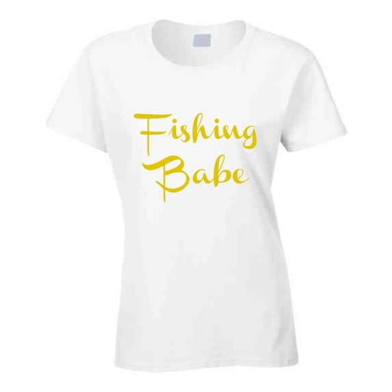 Fishing Babe Womens Fitted T-Shirt Novelty Fashion Clothing Sexy Gift T Shirt