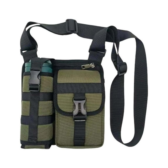 Fishing Backpack Multifunctional Outdoor Camping Sling Shoulder Bag with Water Bottle Holder for Crossbody Sports Workout Gear for Teens and Adults