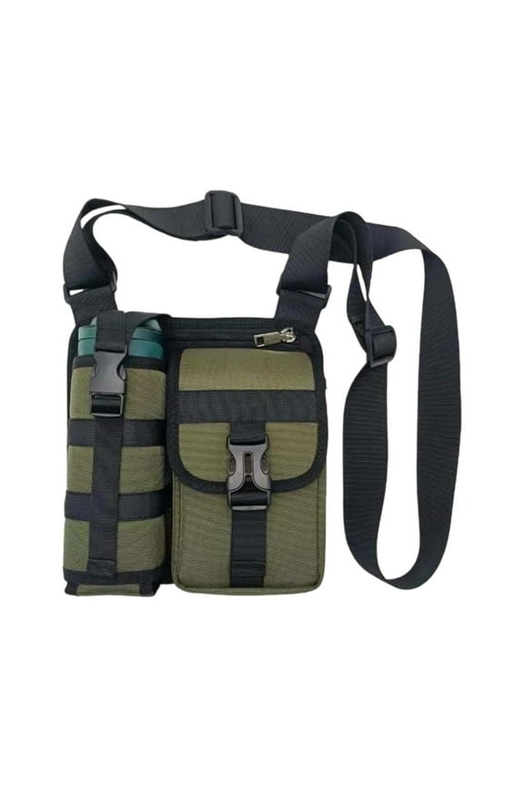 Fishing Backpack Outdoor Hiking Camping Sling Bag, with Water Bottle Holder, Multifunctional Storage
