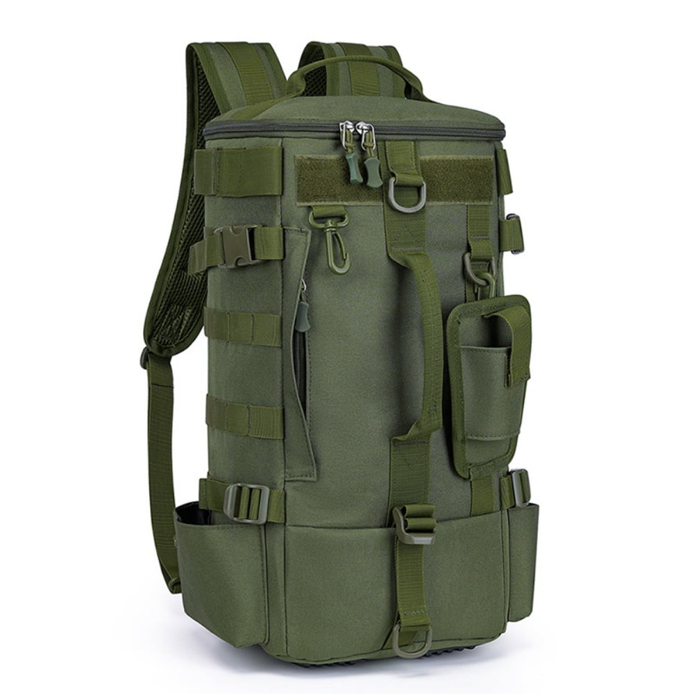 Fishing Backpack Tackle Bag, Kvago Fishing Bag Shoulder Bag with Rod Holders, Storage Bag for Outdoor Activities, Fishing, Camping, Hiking, Cycling (8.27 x 6.69 x 16.93 in, Green)