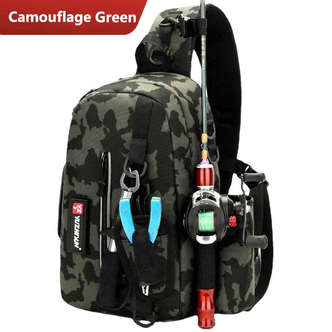 Fishing Backpack Tackle Bag, Water-Resistant Fishing Backpack