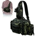 Fishing Backpack Tackle Sling Bag Fishing Backpack with Rod Holder Tackle Box Fly Fishing