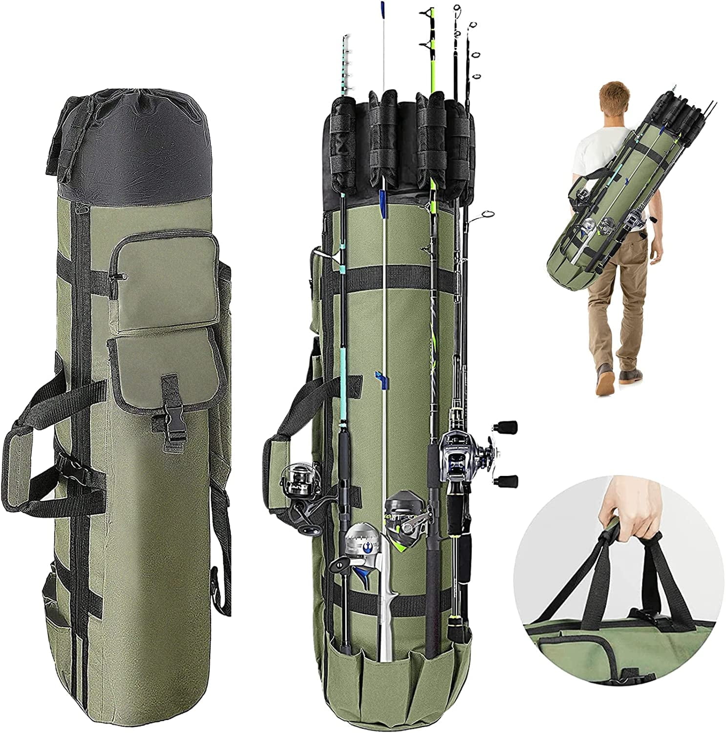 Fishing Bag, Durable Canvas Fishing Rod Bag, Fishing Philippines