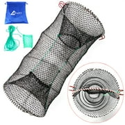 Fishing Bait Trap Crab Traps 1Pcs Portable Crawfish Cage Foldable Shrimp Cast Net 23.6 x 11.8in