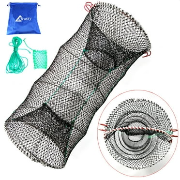 Fishing Bait Trap Crab Traps 1Pcs Portable Crawfish Cage Foldable Shrimp Cast Net 23.6 x 11.8in