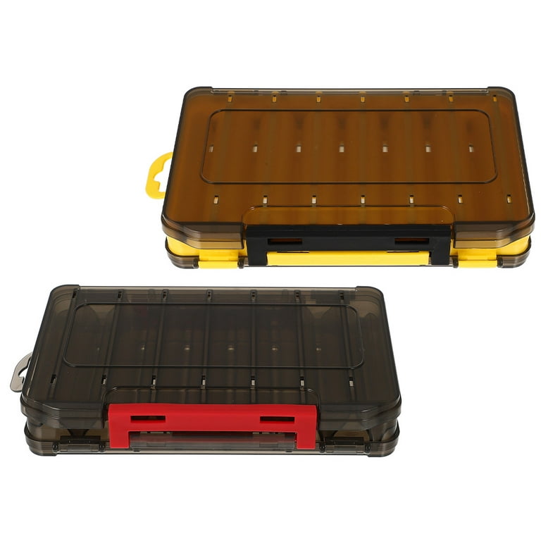 Fishing Baits Boxes Trays: 2pcs Clear Tackle Storage Trays with 7 Grids  Dividers Storage Organizer Container for Baits