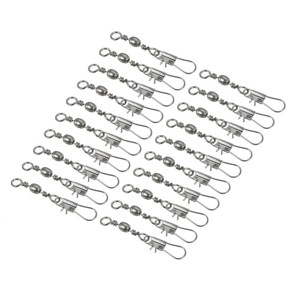 Fishing Barrel Swivel Snaps, 100Pcs 22lb Carbon Terminal Tackle, Black