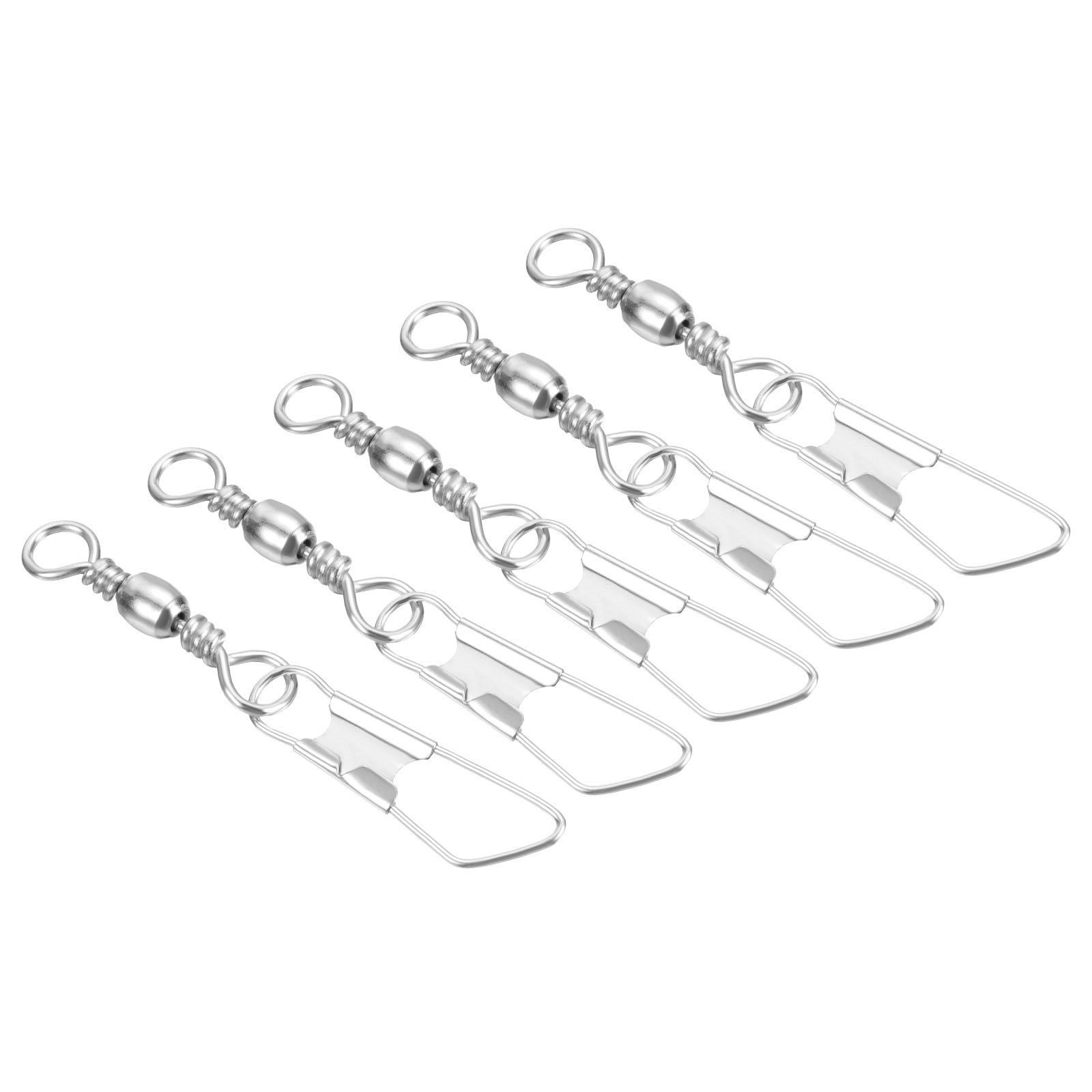 Saltwater Fishing Barrel Swivel With Safety Snap Clip Line Connector