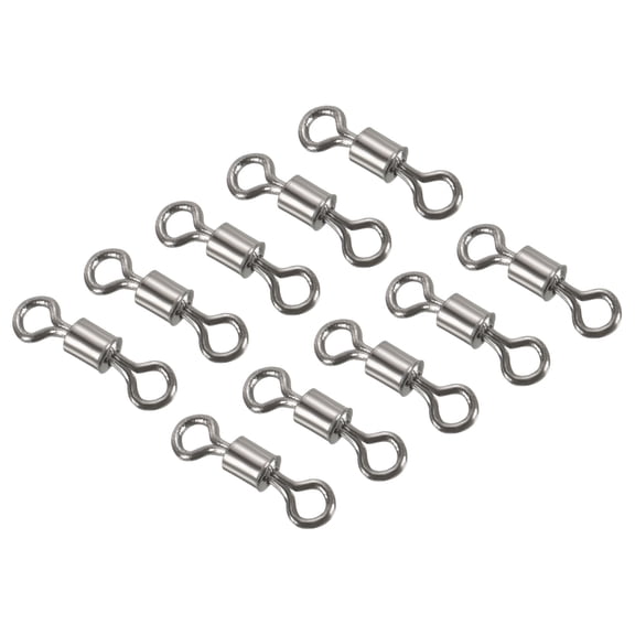 Fishing Barrel Swivels, 100 Pack 17LBS Copper Terminal Tackle for Fishing, Black
