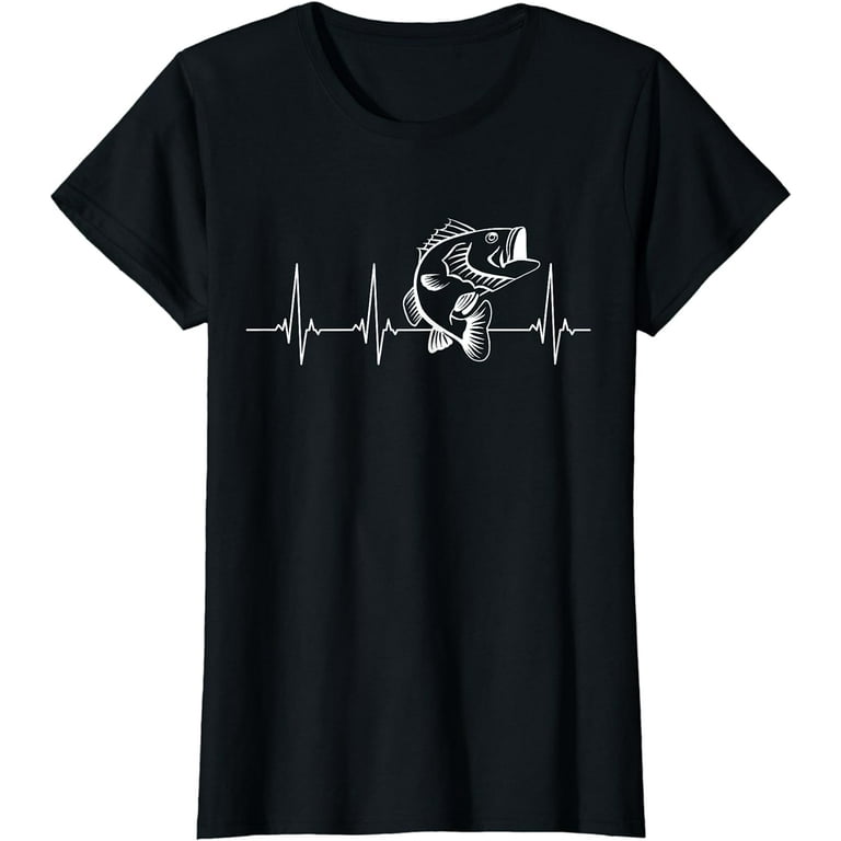 Fishing Bass heartbeat T-Shirt