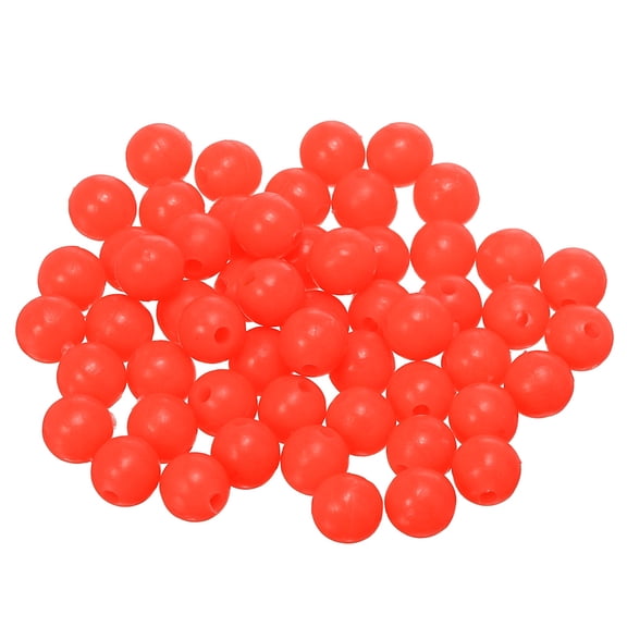 Fishing Beads Glow Soft Plastic Bait Eggs Lure Rigs 8 mm for Saltwater Freshwater (1000 Pack, Red)