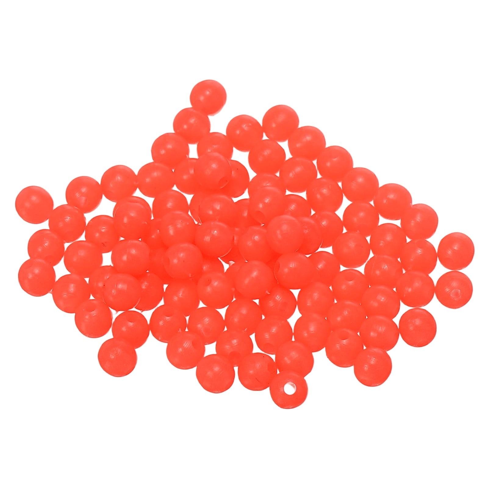 Unique Bargains Luminous Fishing Beads, Soft Plastic Glow Fishing Bait Eggs Rig Bead Tackle Tools 5mm