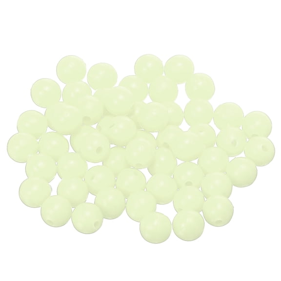 Fishing Beads Glow Soft Plastic Bait Eggs Lure Rigs 8 mm for Saltwater Freshwater (500 Pack, Natural Color)