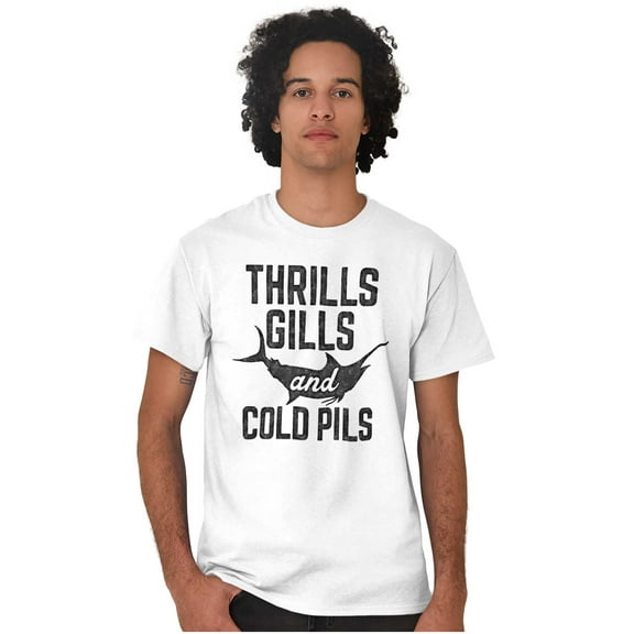 Fishing Beer Drinkers Funny Joke Cool Men's Graphic T Shirt Tees Brisco Brands S