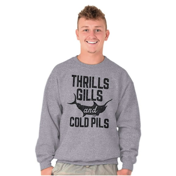 Fishing Beer Drinkers Funny Joke Cool Sweatshirt for Men or Women Brisco Brands X