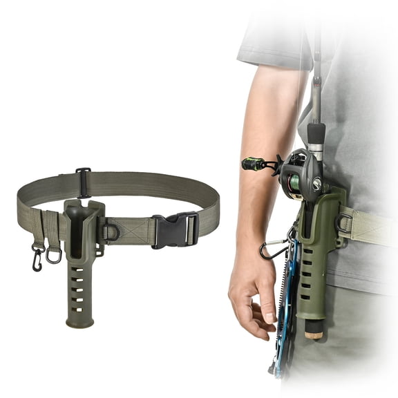 Fishing Gear Fishing Belt With Pole Holder Durable Outdoor Tackle Organizer For Fishing And Surf Casting Secure Rod Holder Featuring Quick Release Buckle