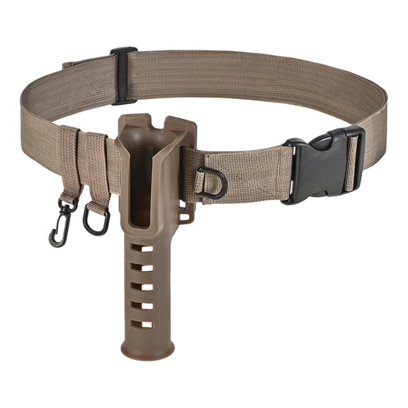 Fishing Belt with Pole Holder - Durable Polyester, Portable, Quick-Release Buckle, Tackle Organizer for Surf Casting