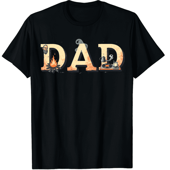 Fishing Bigfoot Papa Dad Vintage Fishermen Sasquatch Daddy Graphic Black T-Shirt for Men and Women