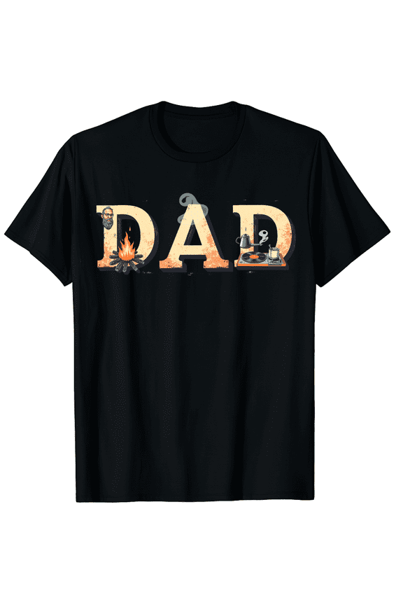 Fishing Bigfoot Papa Dad Vintage Fishermen Sasquatch Daddy Graphic Black T-Shirt for Men and Women
