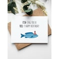 thumbnail image 1 of Fishing Birthday Card – "Fish-ing You a Reel-y Happy Birthday" – Fun Fish Graphic – Envelope Included – Perfect for Anglers and Fish Lovers, 1 of 2