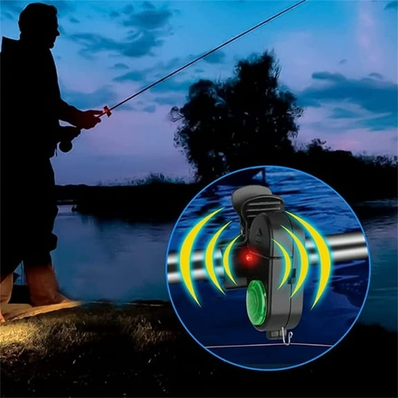 2 PCS Fishing Bite Alarm,Sensitive Fishing Alarms for Fishing Rods,Sound Fishing Bells with LED Light,Night Fishing Gear Clip on Fishing Rod,Fishing Alarms for Fishing Rods
