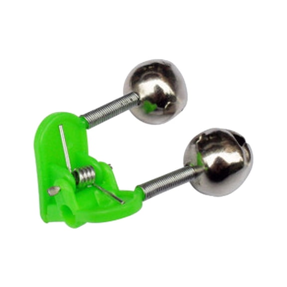 Fishing Bite Alarm for Night Sea Course Fishing, Rod Tip Twin Alarm Reminder with Plastic and Metal Aluminum Construction, Green