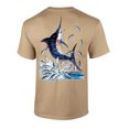 thumbnail image 1 of Fishing Blue Marlin Adult Short Sleeve T-Shirt-Tan-Medium, 1 of 4