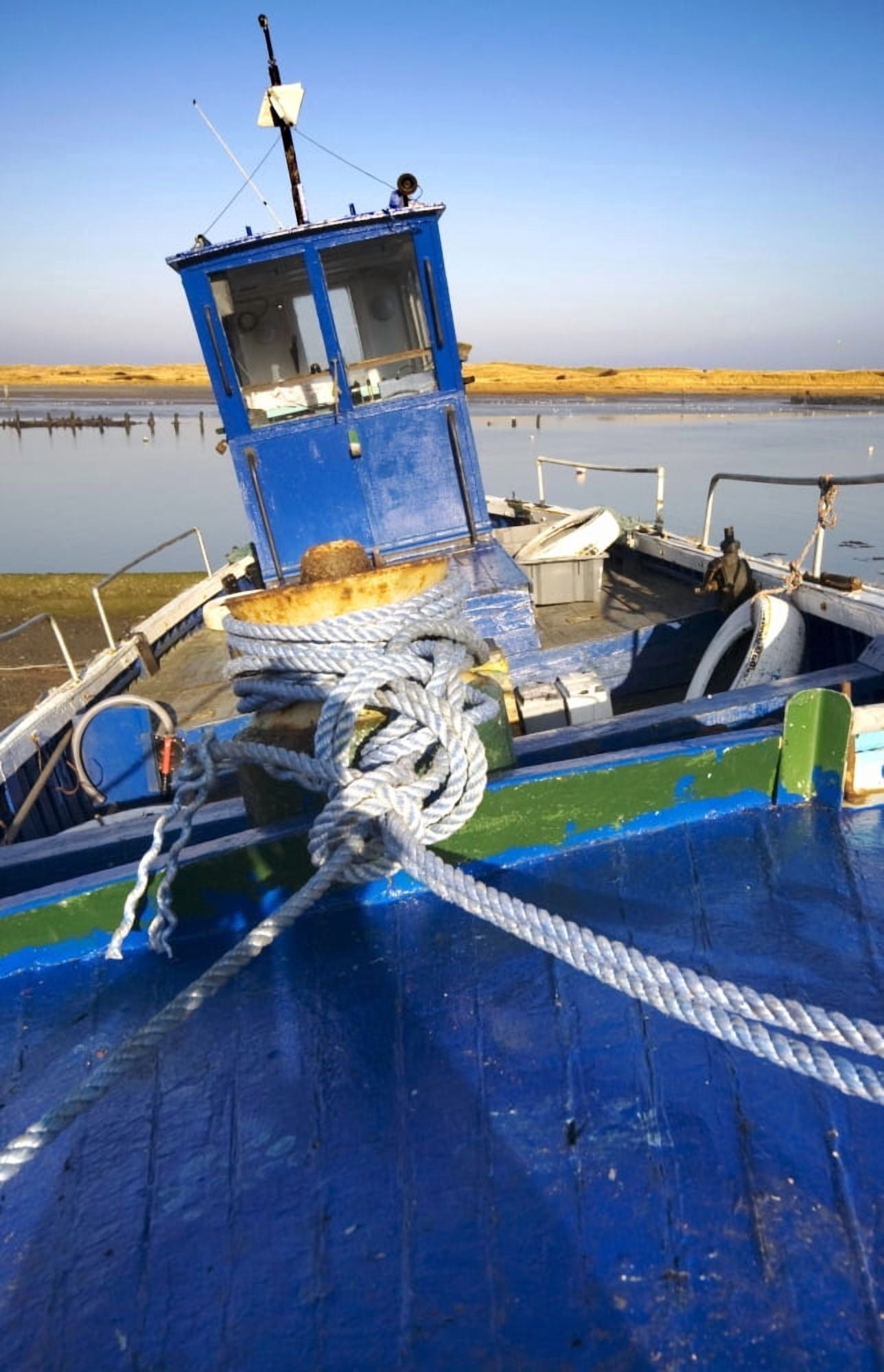 Fishing Boat Amble Northumberland England Canvas Art - John Short Design Pics (11 x 17)