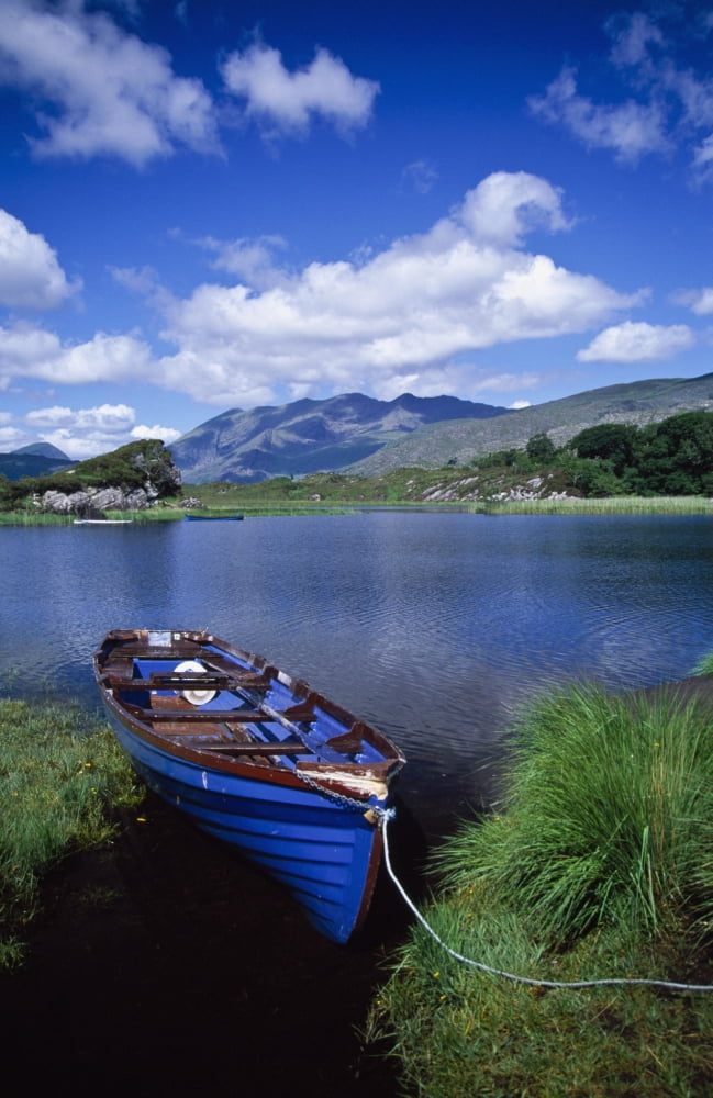 Fishing Boat On Upper Lake Killarney National Park County Kerry Ireland Canvas Art - Gareth McCormack Design Pics (12 x 18)