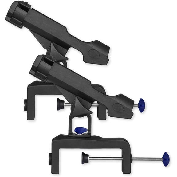 Fishing Boat Rods Holder, 360 Degree Rotation Adjustable Fishing Rods Racks, Large Clamp Opening Folding Rod Holder for Canoe, Kayaks, Easy Installation