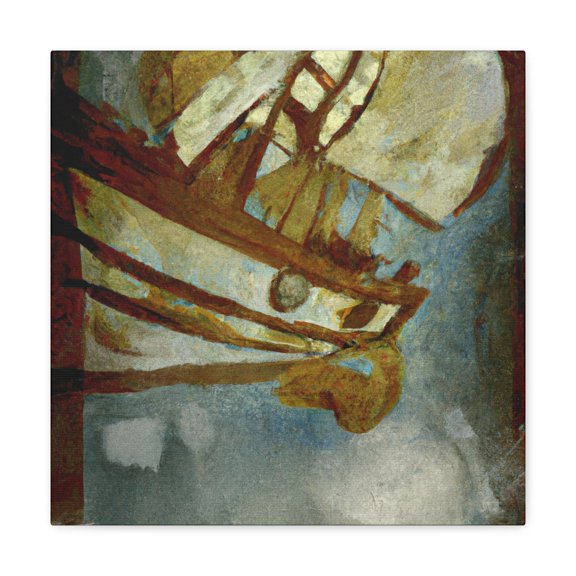 "Fishing Boat Sunset Symphony" - Canvas