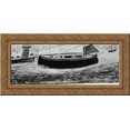 thumbnail image 1 of Fishing Boat in Harbour, with Red Sail Mast Steeped 24x12 Gold Ornate Wood Framed Canvas Art by Alfred Wallis, 1 of 2