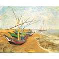 thumbnail image 1 of Fishing Boats On The Beach- Van Gogh - CANVAS OR FINE PRINT WALL ART, 1 of 1