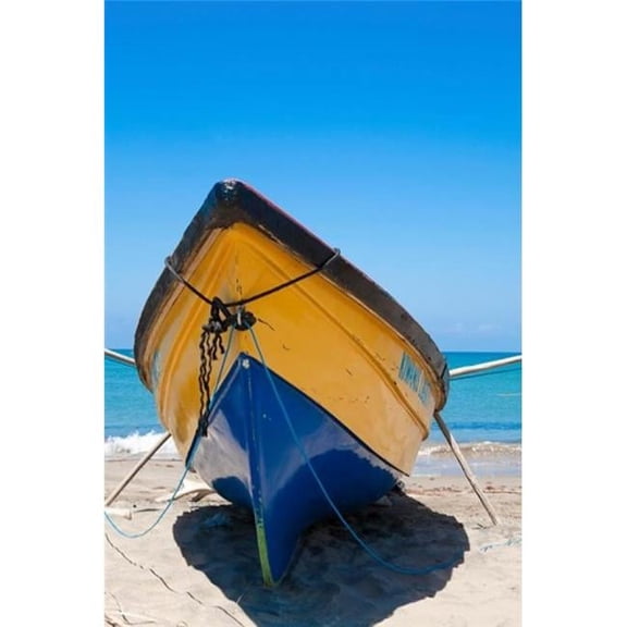 Fishing Boats Treasure Beach Jamaica South Coast Poster Print by Greg Johnston - 18 x 26 in.