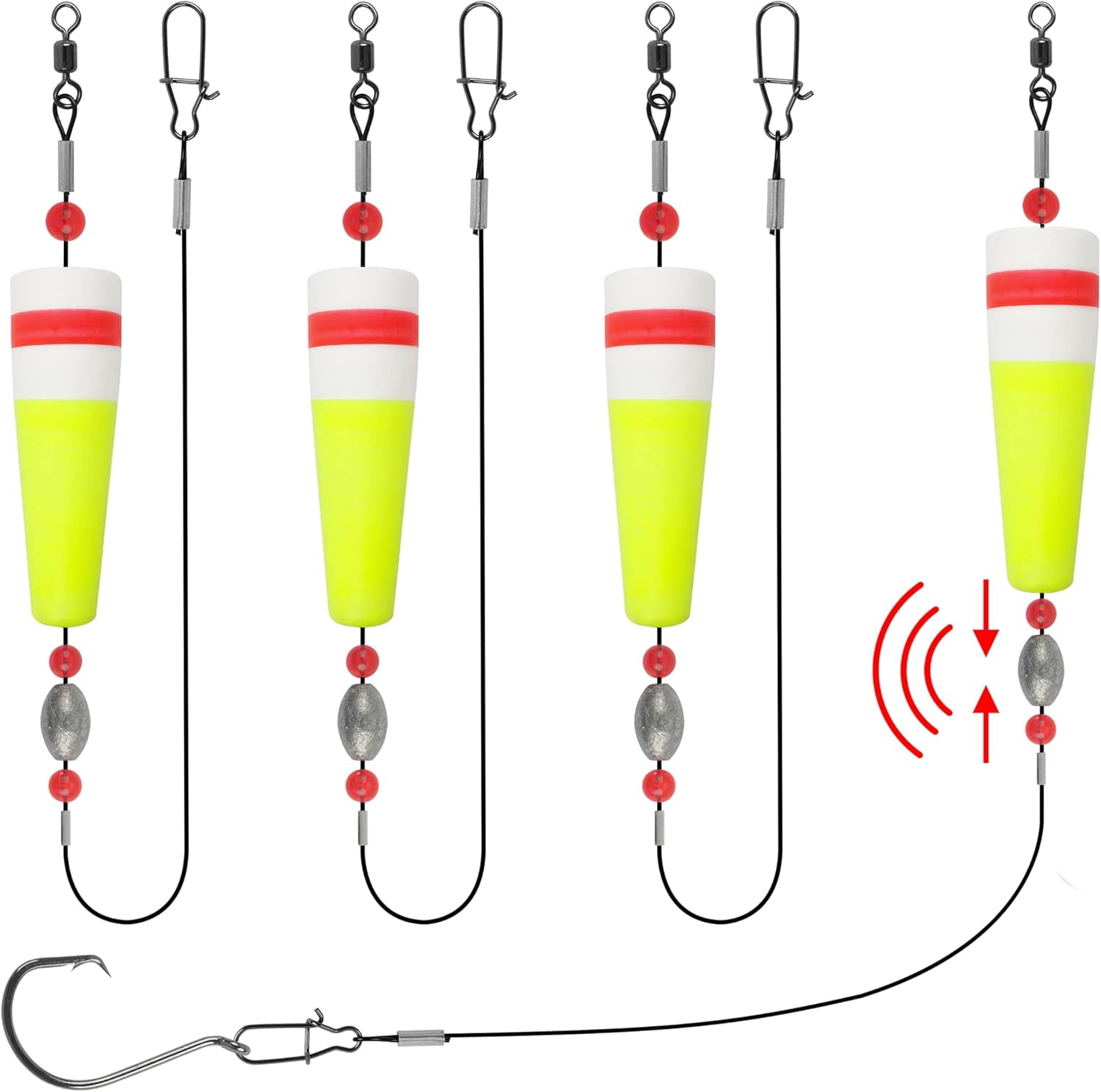 Popping Raft Fishing Bobbers Popping Corks Fishing Float Rig Weighted Popping Floats ...