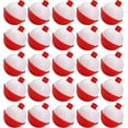 thumbnail image 1 of Fishing Bobbers for Fishing Assortment, Hard ABS Snap-on Fishing Floats Bobbers Push Button Round Buoy Fishing Floats Red and White, 1 of 7