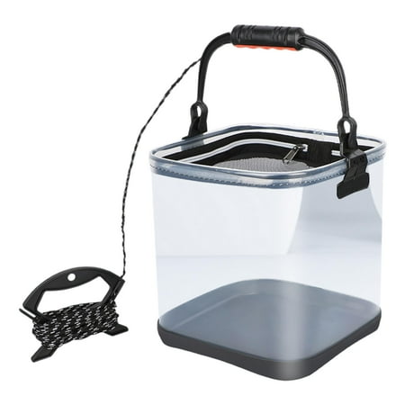 Fishing Bucket Collapsible Fishing Bucket Thick Convenient Durable with 5M Rope Water Container for Caught Fish for Outdoor Large