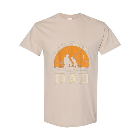 Fishing Buddies Dad Son Fathers Day Outdoors Gift T-Shirt, for men & women, up to size 5XL