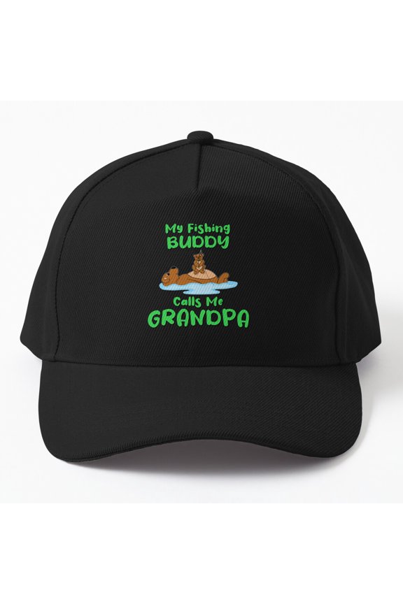 Fishing Buddy Calls Me Grandpa Baseball Hat, Heartwarming Angler Family Design, Classic Cap