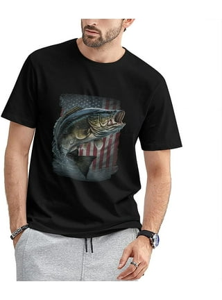 Buy Men's Funny Bass Fishing T Shirt Fishing Shirts Bass Fisherman
