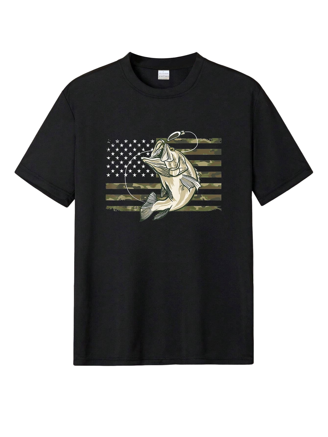 "Get Reel!" Bass Fishing Camo Hat - Embroidered Camouflage Adjustable Cap