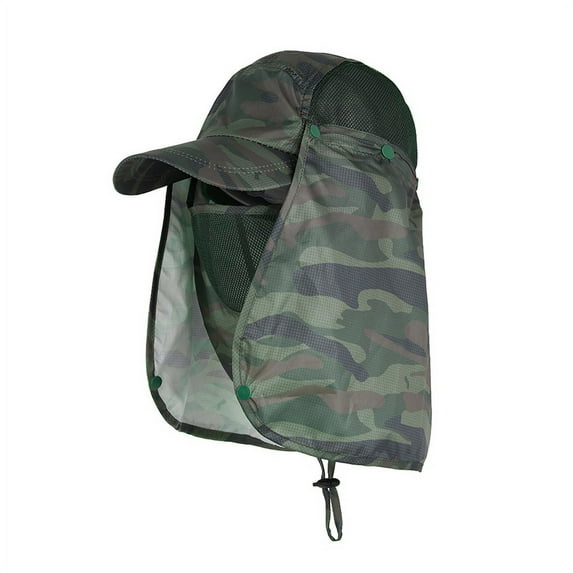 Fishing Cap Sun Hat Face Cover for Summer Quick Dry Sunshade UV Protection Fishing Masks Removable Ear Neck Cover Outdoor Sportswear Accessories For Men Women