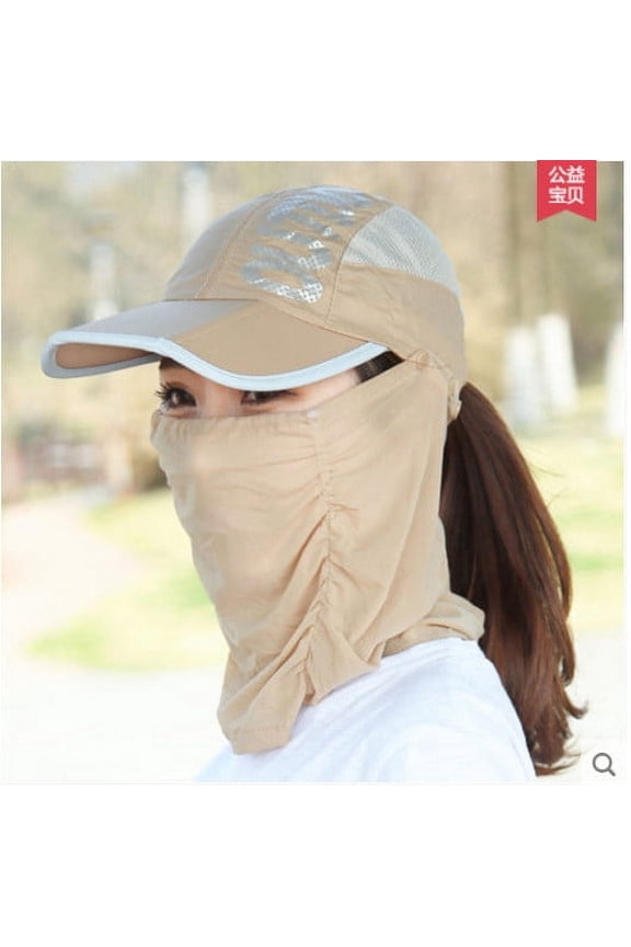 Fishing Cap Sun Hat Face Cover for Women Summer Quick Dry Removable Neck Flap Baseball Hats for Outdoor Sports (1PC)