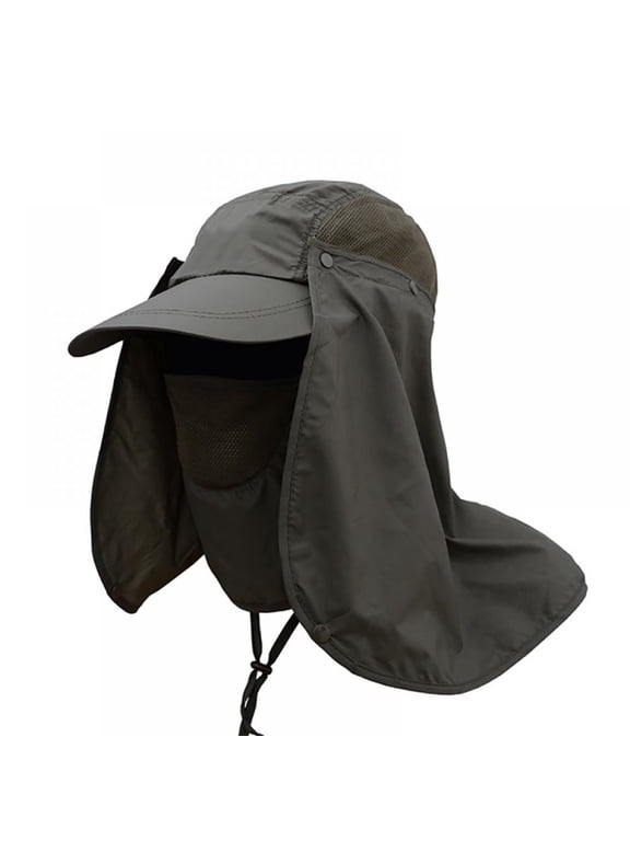 Fishing Cap with Ear Neck Flap Cover,Outdoor UV Protection Waterproof Quick Dry Sun Hat Visor Neck Cover Cap For Hiking Fishing