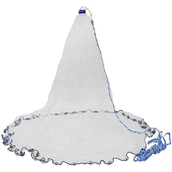 Fishing Cast Net Dia 10Ft/3M Easy Hand Throw Fishing Bait Net 5/8 Inch Nylon Mesh with Sinker Bottom for Fishing Equipment$$Sport & Recreation Other