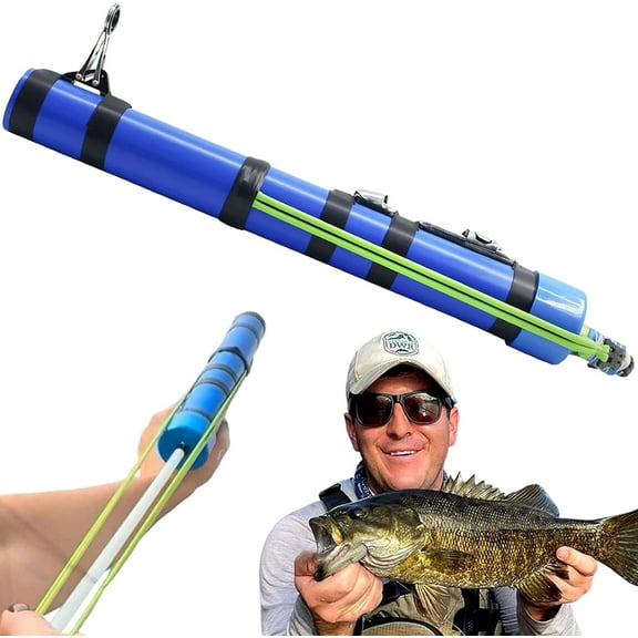 Fishing Catapult Rod for Kids, Professional Portable Sling Shot Fishing Pole with Reel, Lure Angling Tools for Saltwater and Freshwater, Ideal for Travel