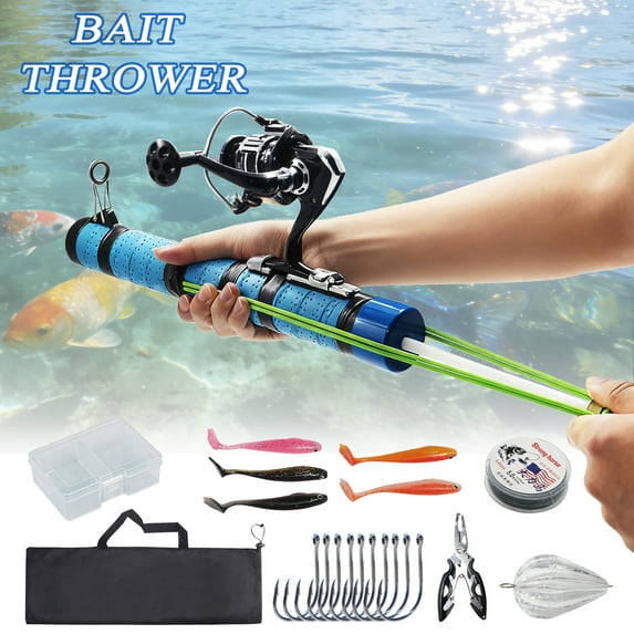Fishing Catapult Rod Portable Lure Tools Slingshot Fishing Reel Professional Pole Shooting Hunting